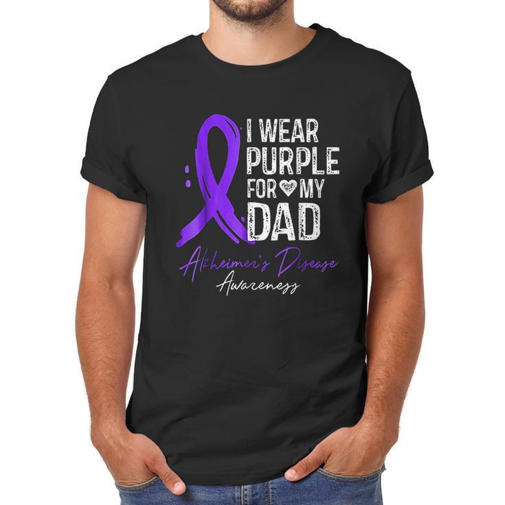 I Wear Purple For My Dad Alzheimer Disease Awareness Men T-Shirt