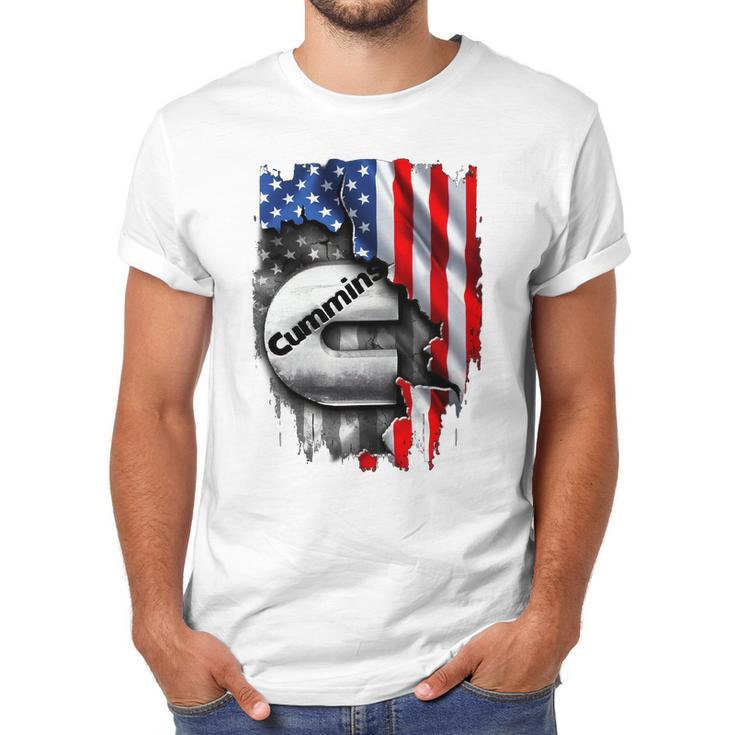 Cummins Engine Diesel American Flag Pariots Men Shir Men T-Shirt