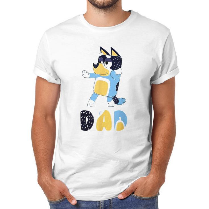 Dad Dog Cartoon Kid Anime B-Lueys Men T-Shirt