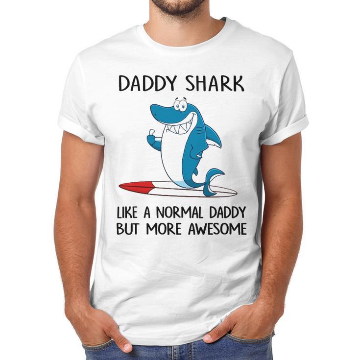 Daddy Gift   Daddy Shark Like A Normal Dad But More Awesome Men T-Shirt