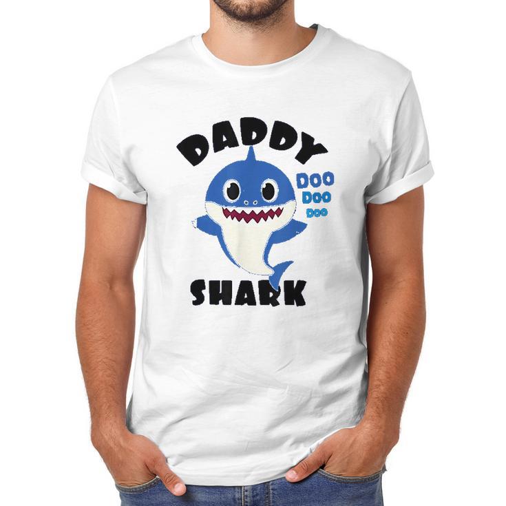 Daddy Shark Gift For Dad Shark Baby Cute Men T-Shirt