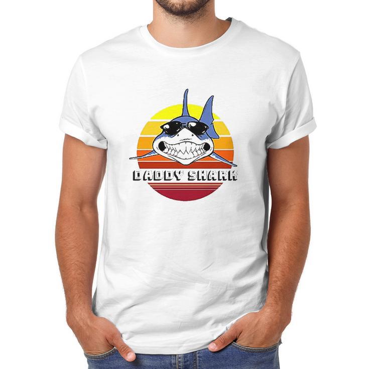 Daddy Shark On Vintage Sunset Men T-Shirt