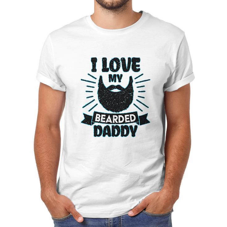 I Love My Bearded Daddy For Fathers Day With Grunge Infant Creeper Men T-Shirt