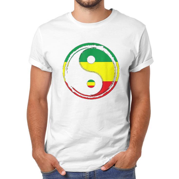 Rasta Flag Jamaica Flag Irie Peace Symbol Reggae Music Men T-Shirt