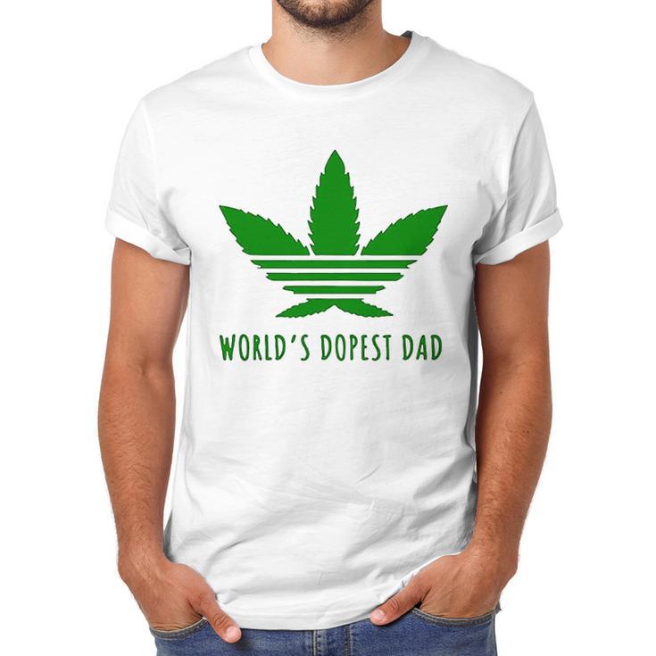 Weed Worlds Dopest Dad Funny Men T-Shirt