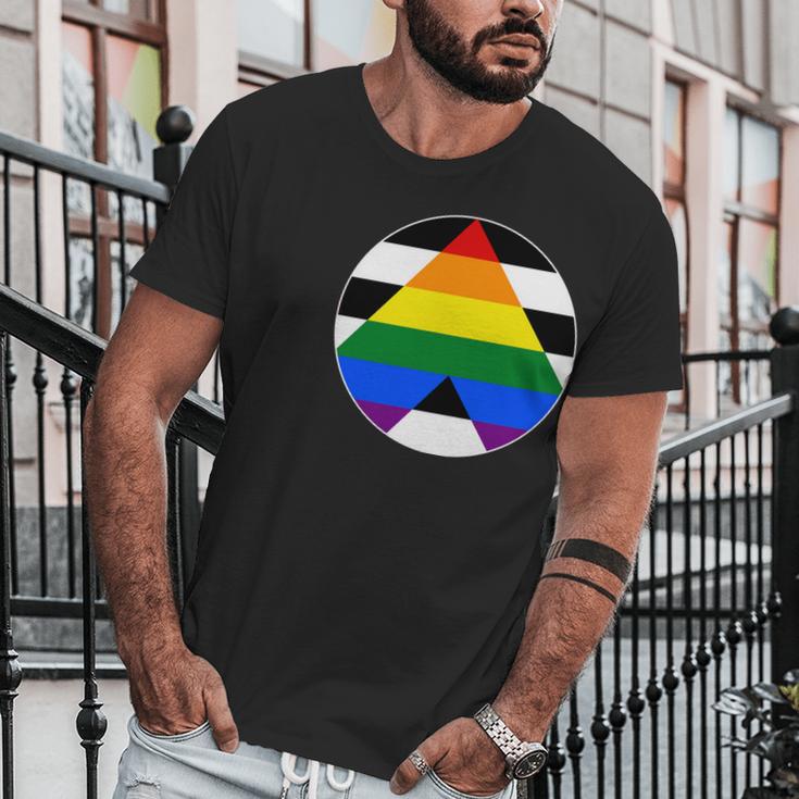 Ally Flag Circle Pyramid Pride Men T-Shirt