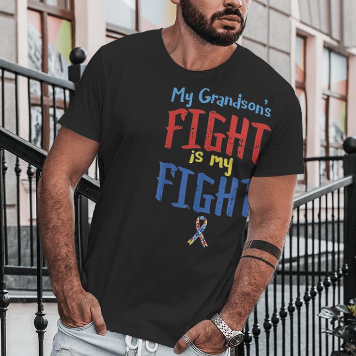 Autistic Grandsons Fight Grandparent Men T-Shirt