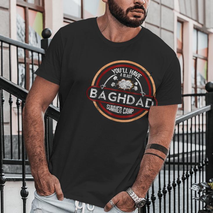 Baghdad Summer Camp Iraq War Veteran Military T-Shirt Men T-Shirt