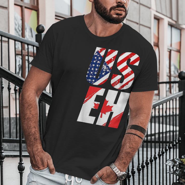 Canadian Flag American Usa Useh Canada Men T-Shirt