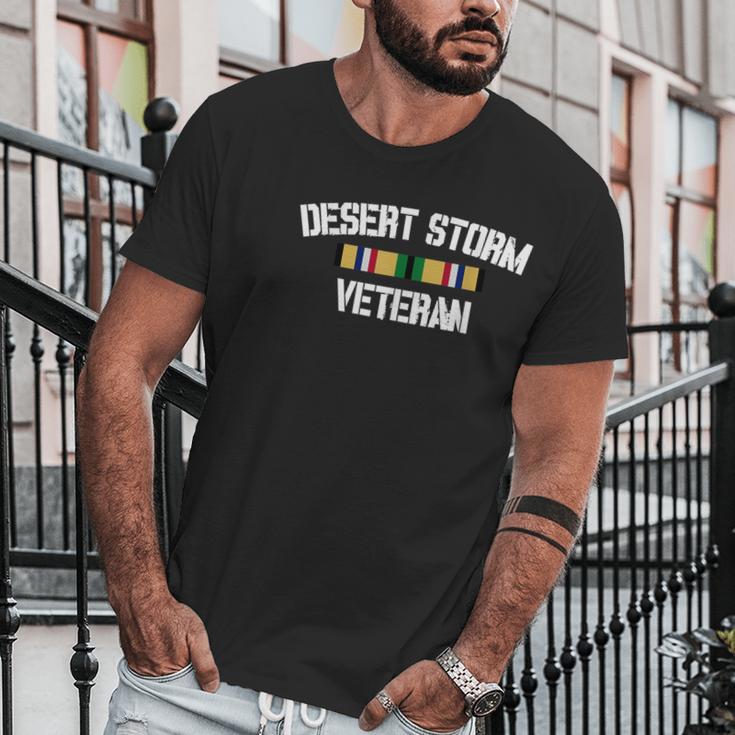 Desert Storm Veteran Pride Persian Gulf War Service Ribbon Graphic Design Printed Casual Daily Basic Men T-Shirt