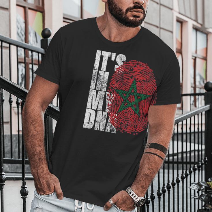 It Is In My Dna Moroccan African Gifts Moorish Morocco Flag Men T-Shirt