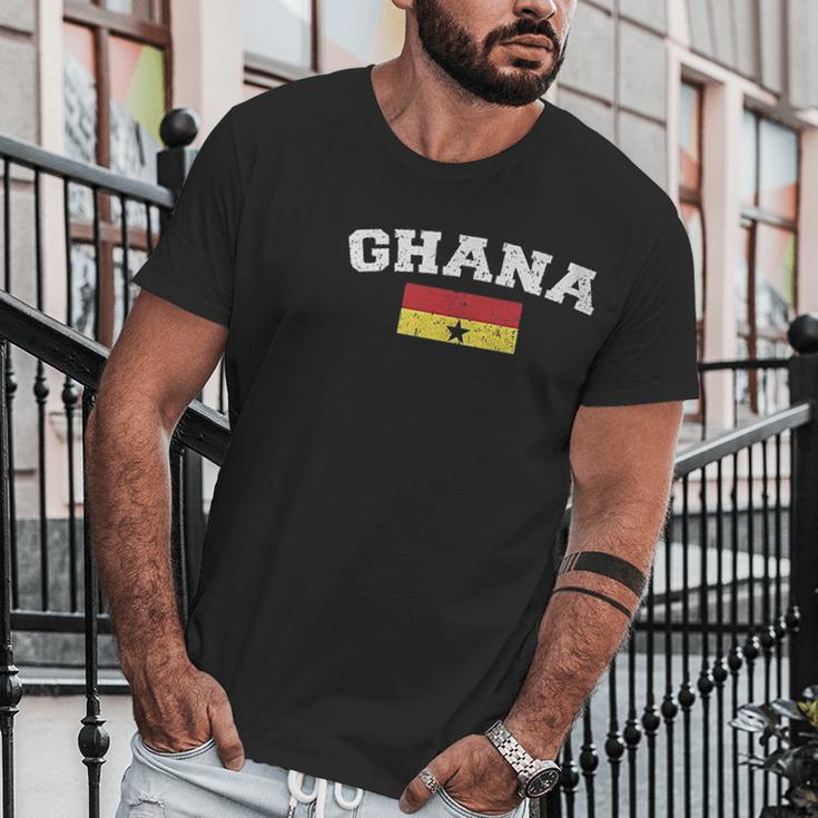 Mens Flag Of Ghana Faded Ghanaian Flag Men T-Shirt