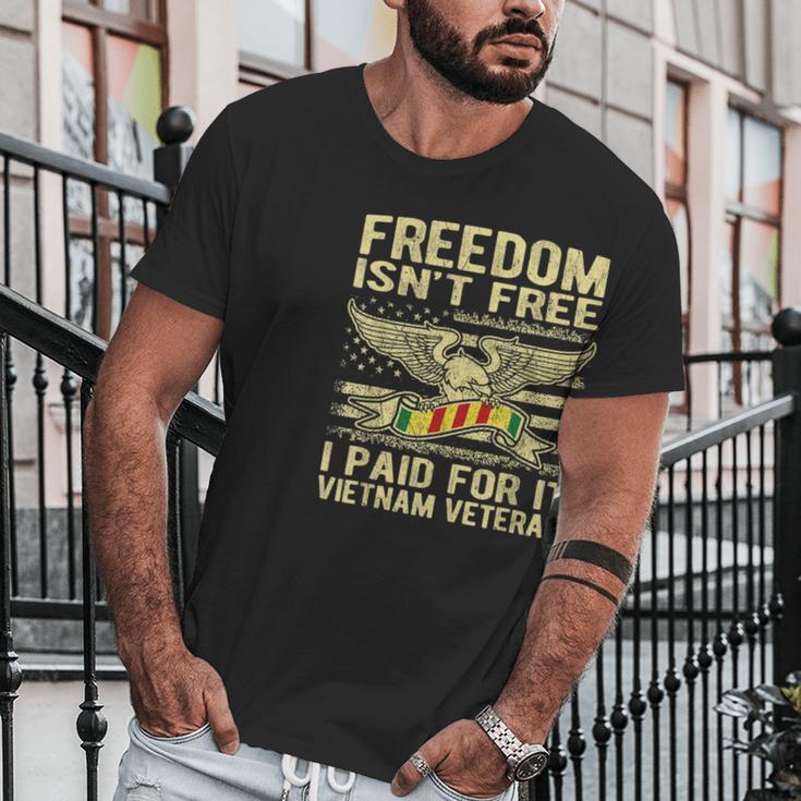 Freedom Isnt Free I Paid For It Proud Vietnam Veteran Gifts Graphic Design Printed Casual Daily Basic Men T-Shirt