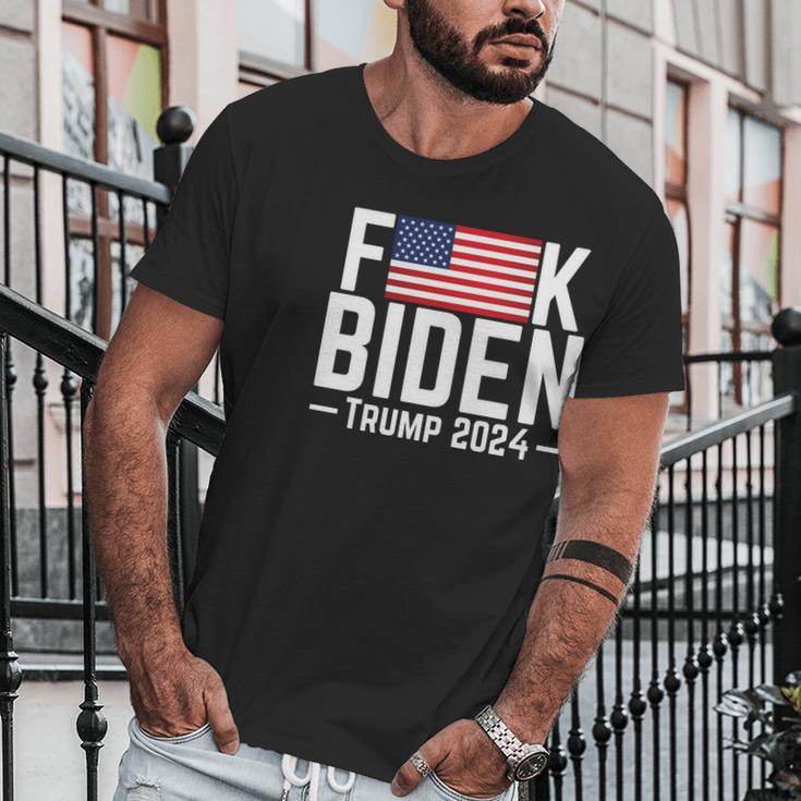 Fuck Biden American Flag Trump 2024 Shirt Men T-Shirt