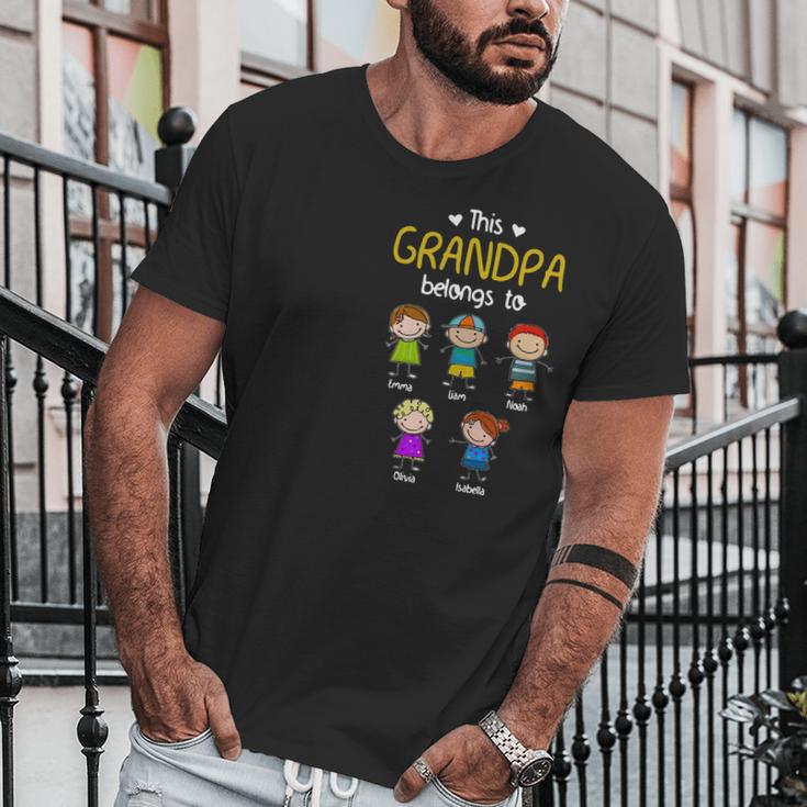 This Grandpa Belong To Emma Liam Noah Shirtc Men T-Shirt