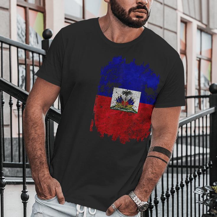 Haitian Flag Nou La Zoe Pound Cool Gift Haiti Men T-Shirt