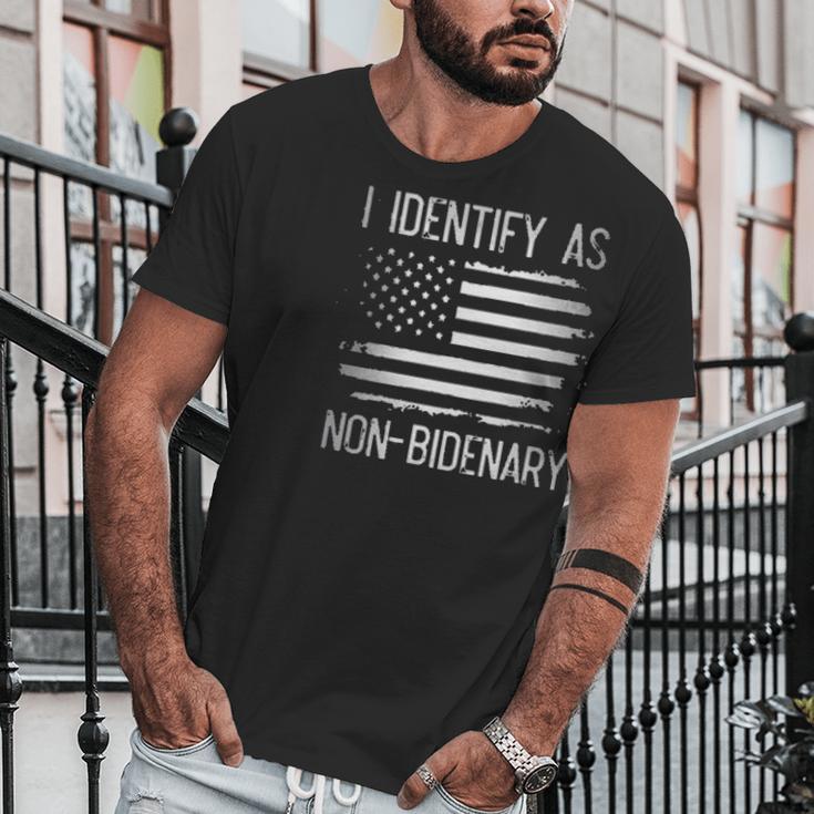 I Identify As Non Bidenary American Flag Enjoyable Gift 2022 Men T-Shirt