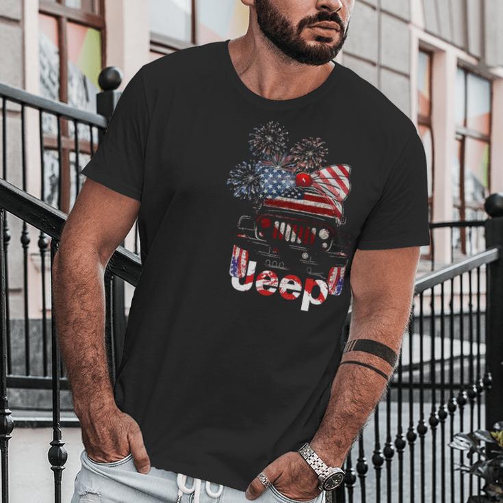 Jeep 4Th Of July American Flag Independence Men T-Shirt