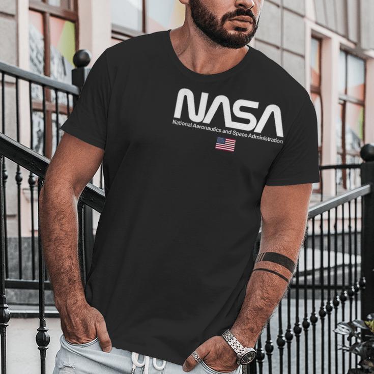 Nasa Worm Logo Insignia Symbol Usa Us Flag Graphic Men T-Shirt