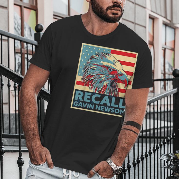 Recall Gavin Newsom 4Th Of July Us American Flag Eagle Men T-Shirt