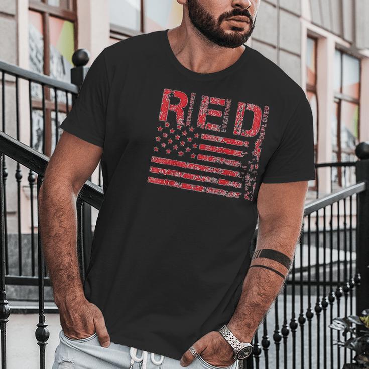 Red Fridays Remember Everyone Deployed American Flag Men T-Shirt