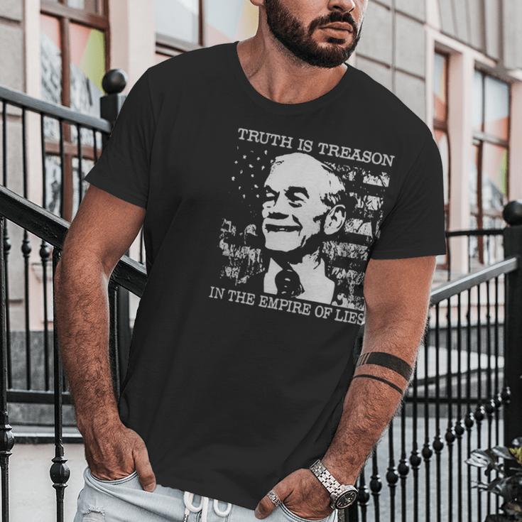 Ron Paul Truth Is Treason In The Empire Of Lies American Flag Men T-Shirt