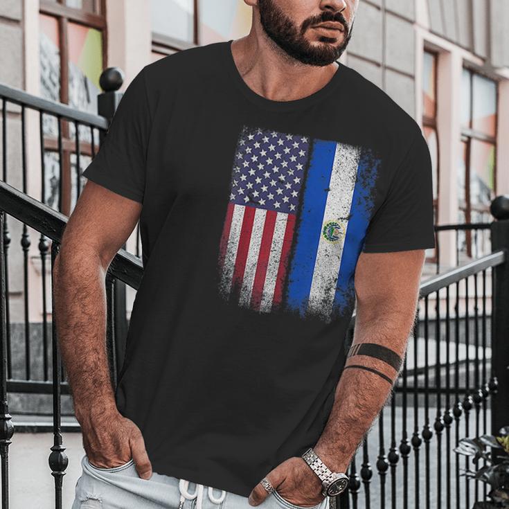 Salvadoran American Flag El Salvador Salvadorean Salvadorian Men T-Shirt