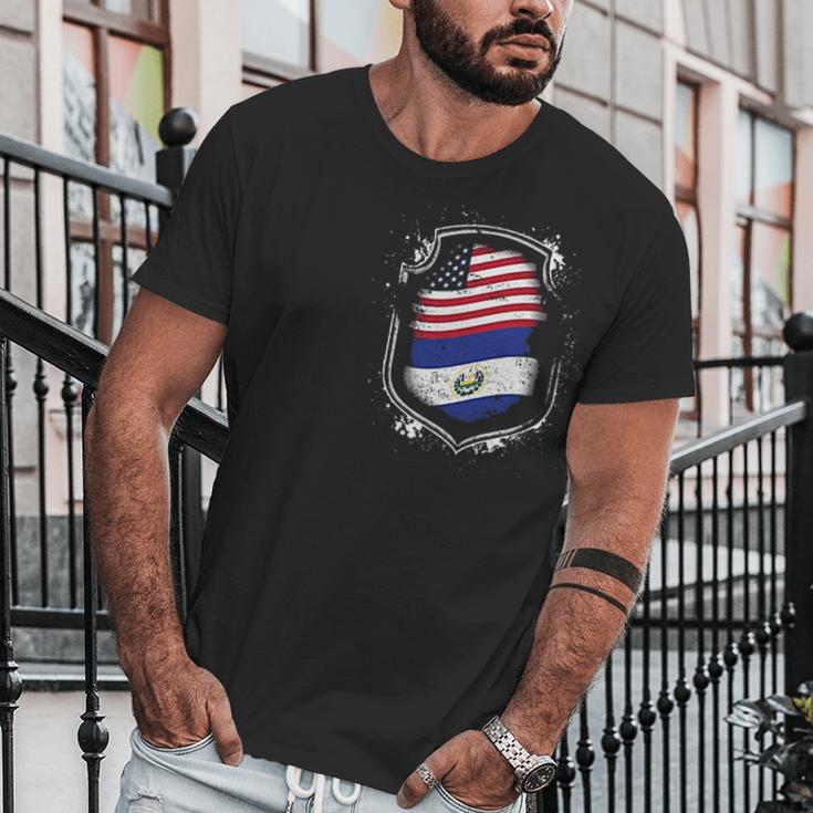 Salvadorian American Flags Of El Salvador And Usa Men T-Shirt