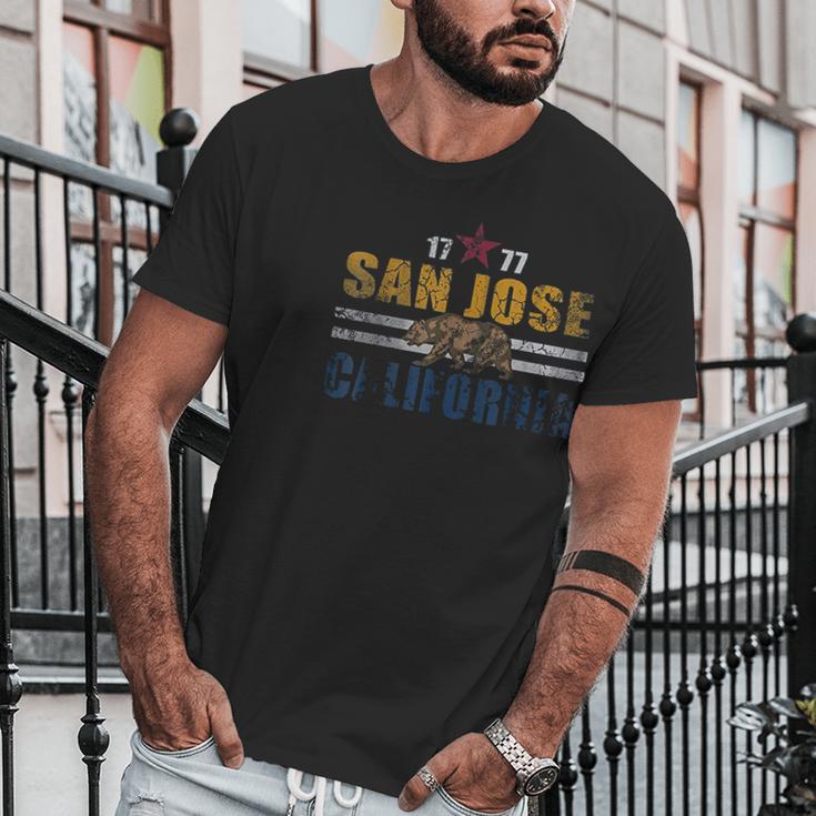 San Jose California Flag Vintage Fade Men T-Shirt