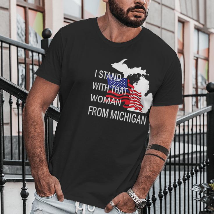 I Stand With That Woman From Michigan State American Flag Men T-Shirt