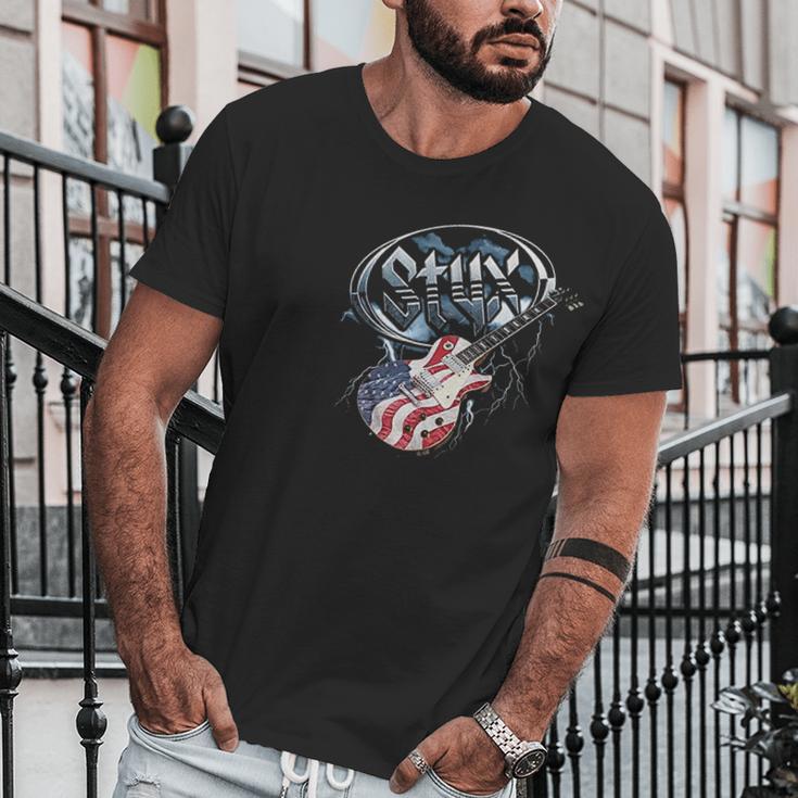 Styx Tall American Flag Guitar Men T-Shirt