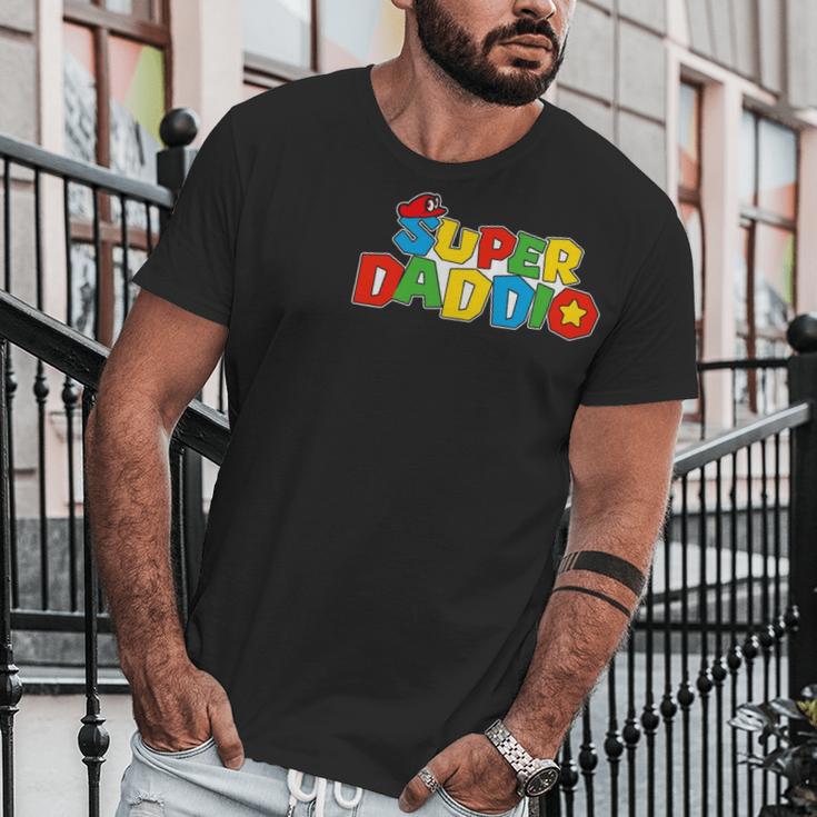 Super-Daddio Funny Dad Daddy Father Video Game Lovers Men T-Shirt