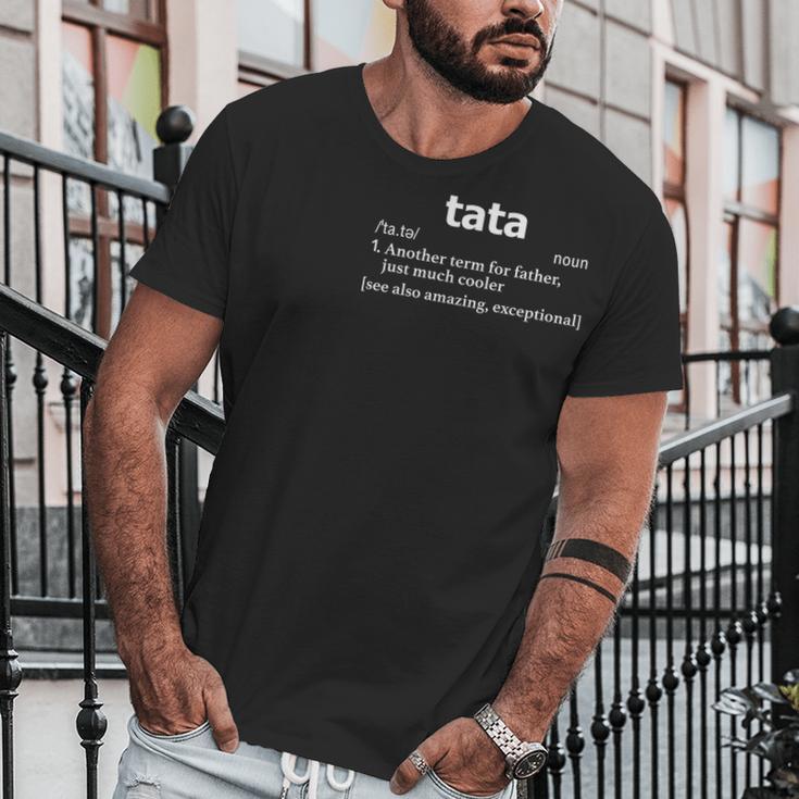 Mens Tata Father In Romanian Or Polish Funny Gifts Men T-Shirt