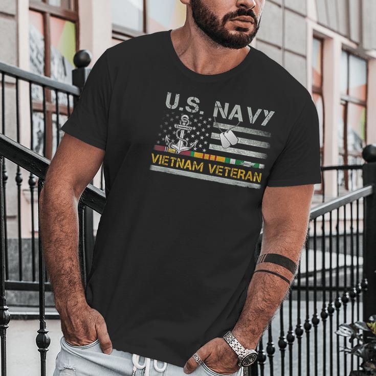 Us Navy Vietnam Veteran Usa Flag Vietnam War Men T-Shirt