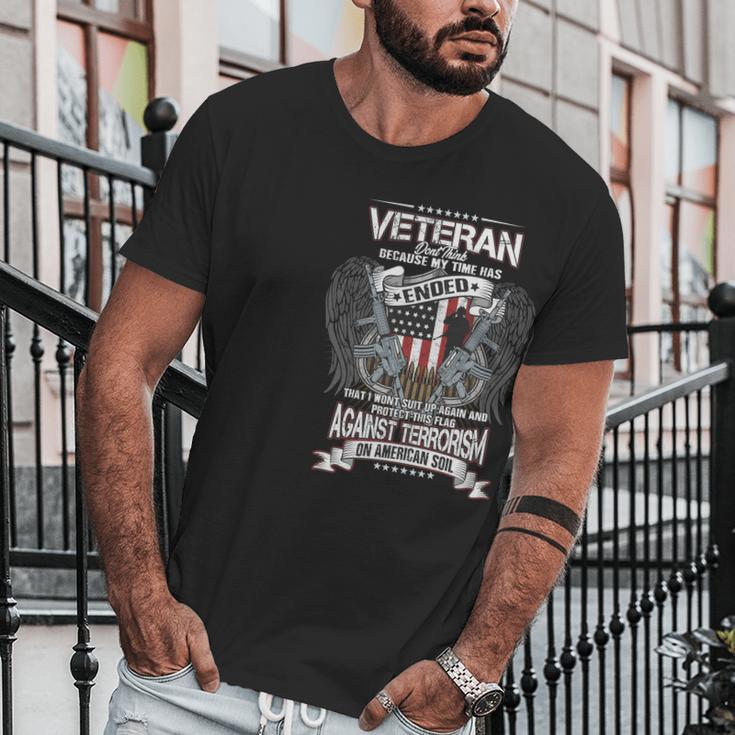 Veteran On American Soil Graphic Design Printed Casual Daily Basic Men T-Shirt