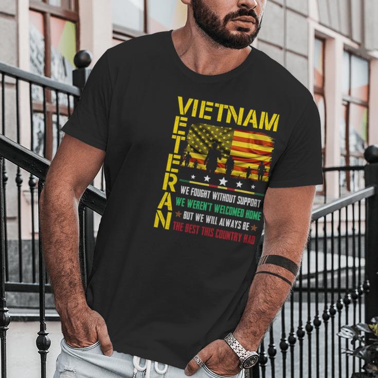 Vietnam Veteran We Fought Without Support We Weren’T Welcome Graphic Design Printed Casual Daily Basic Men T-Shirt