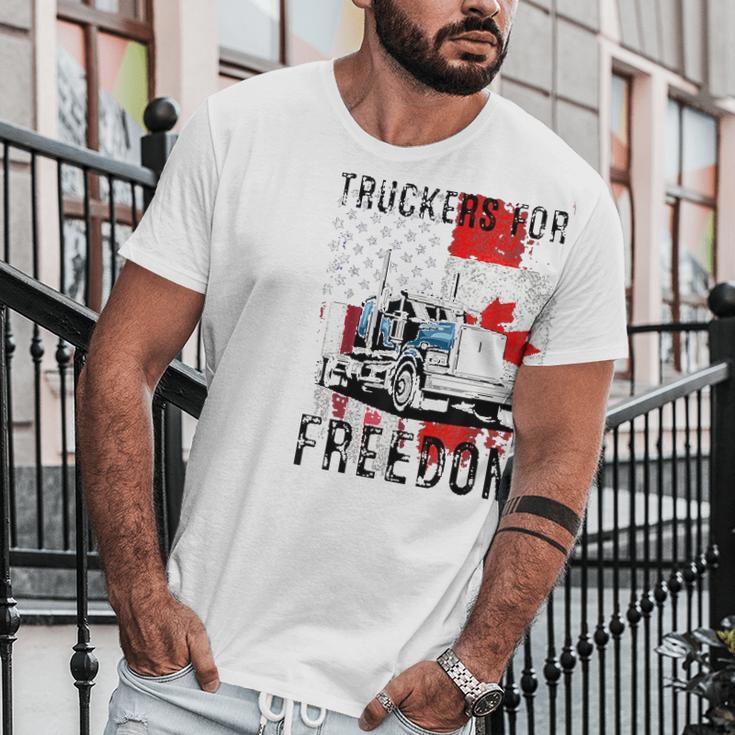 American Flag Canada Flag Freedom Awesome 2022 Gift Men T-Shirt