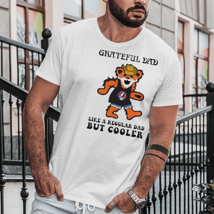 Father’S Day Music Grateful Dad Dead Like A Regular Dad But Cooler Logo Bearded Teddy Bear Men T-Shirt