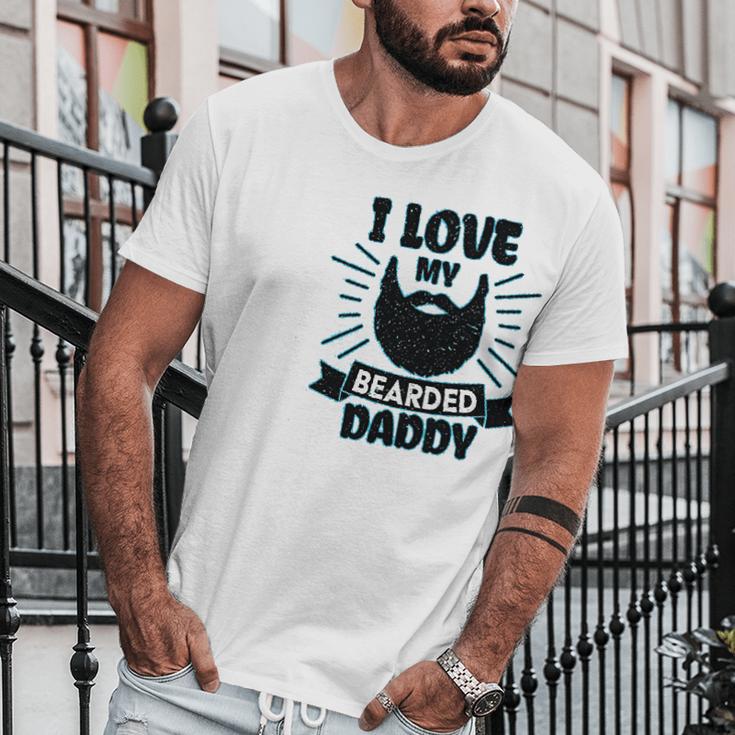 I Love My Bearded Daddy For Fathers Day With Grunge Infant Creeper Men T-Shirt