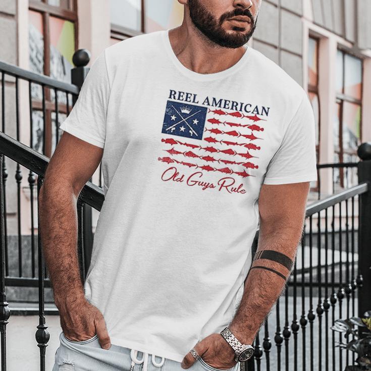 Old Guys Rule For Men Reel American Men T-Shirt