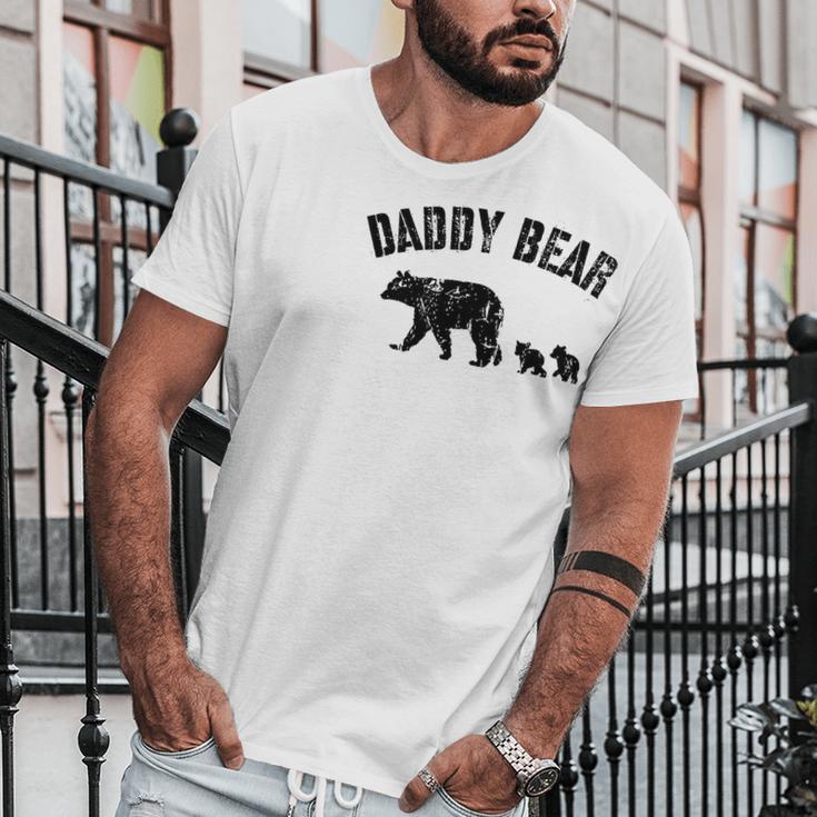 Vintage Daddy Bear With 2 Two Cubs Dad Father Papa T-Shirt Men T-Shirt