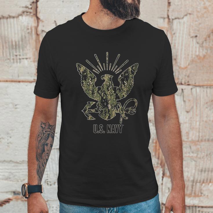 762 Design Usn Type3 Camouflage Eagle Heather Black Men T-Shirt