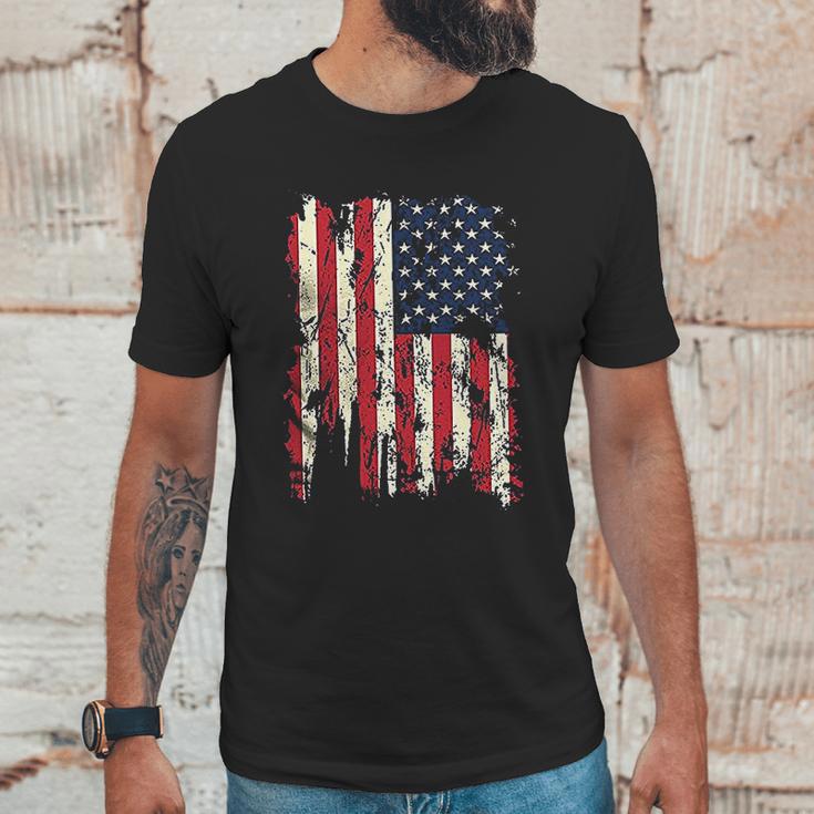 Adult Patriots American Distressed Flag Men T-Shirt