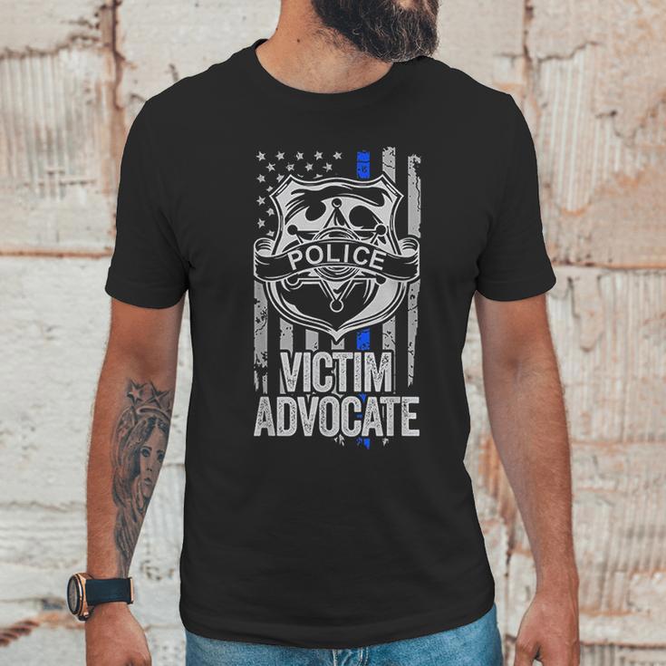 American Flag Blue Thin Line Apparel Advocate Police Men T-Shirt