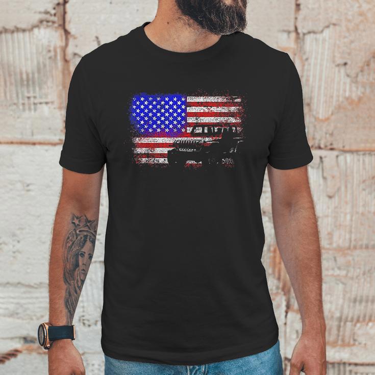 American Us Flag Jeep Men T-Shirt