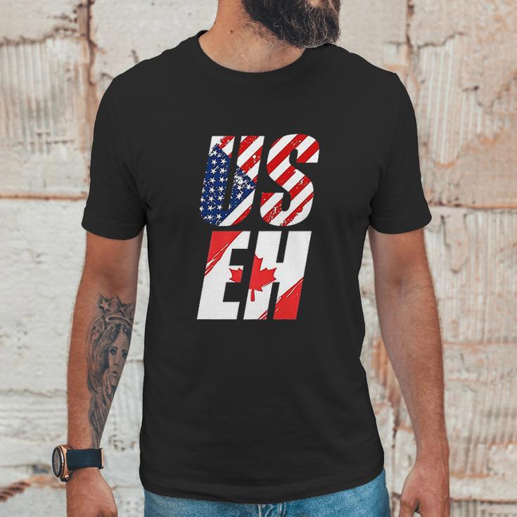 Canada Usa Flag Useh Canadian Flag Men T-Shirt