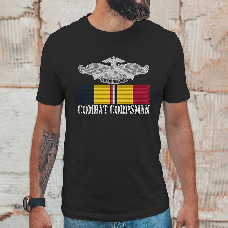 Combat Corpsman Action Ribbon Fmf Veteran Men T-Shirt