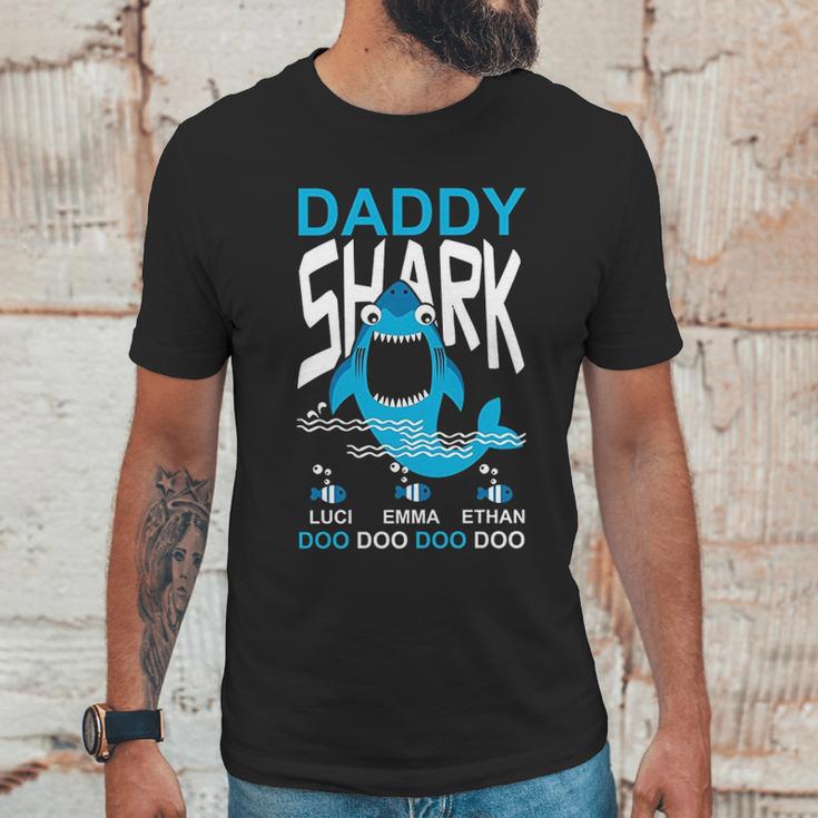 Daddy Shark Kids Name Men T-Shirt