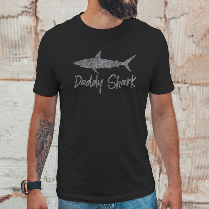 Daddy Shark Matching Family Gift For Dad Papa Father Men T-Shirt