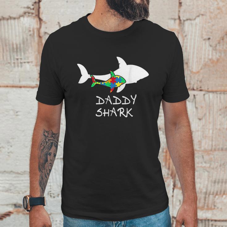 Daddy Shark Puzzle Dad Birthday Gifts Men T-Shirt